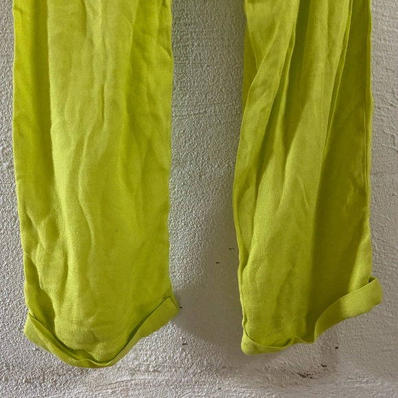Reserved Let’s Be Beautiful Lime Green Pant Roll Cuff & Pocket Bottom - Size 36 - Picture 5 of 6